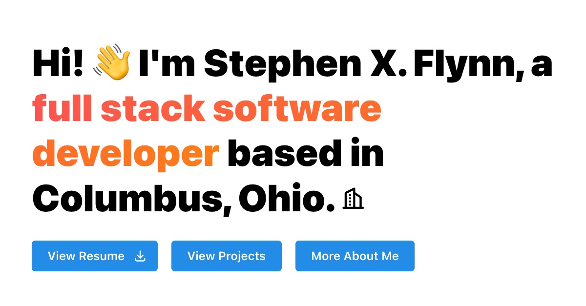 Stephen Flynn, Full Stack Developer and Educator